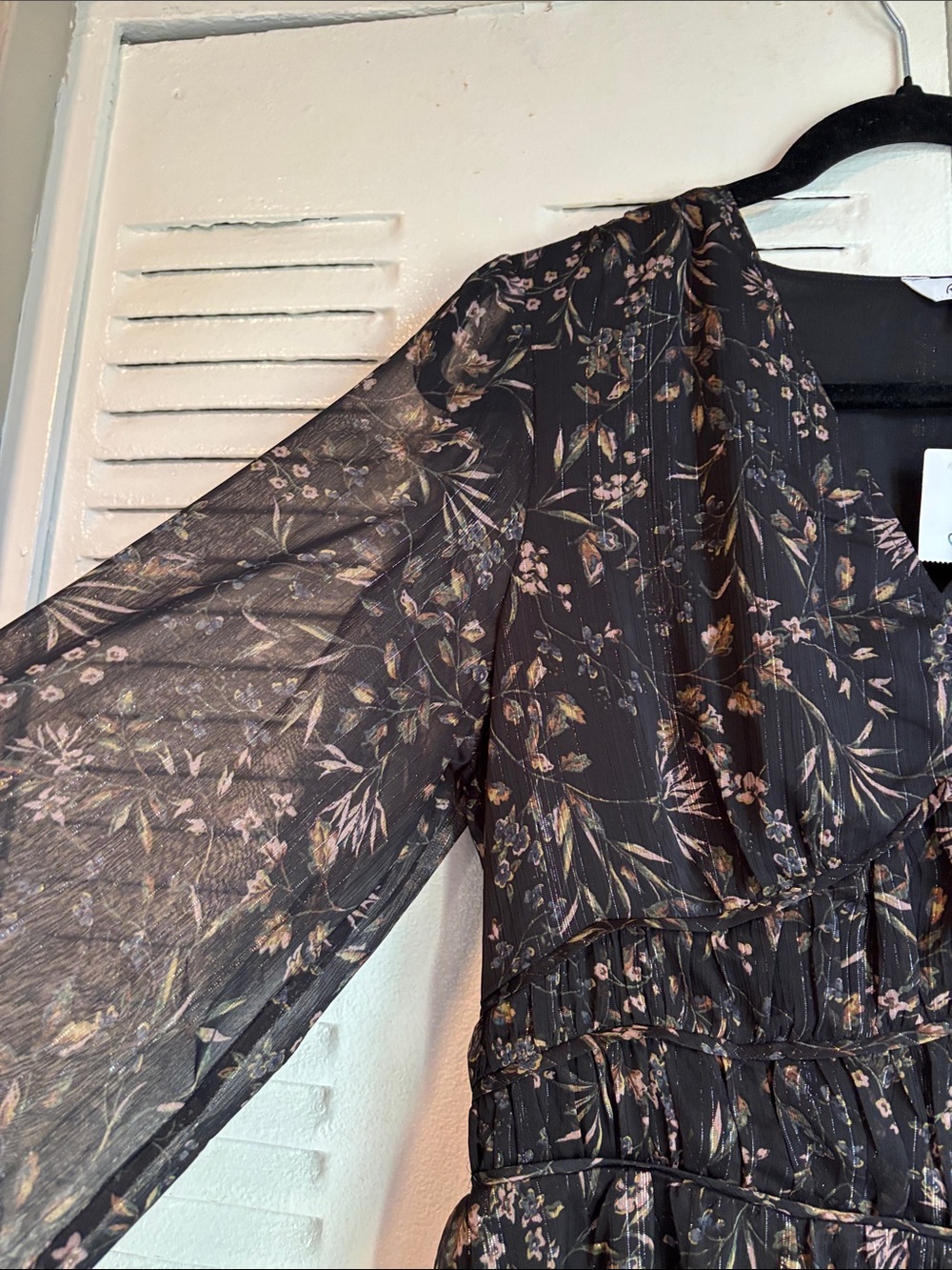 Reitmans Floral Sheer Mini Dress Size S New With Tags Romantic Chic - Picture 7 of 11